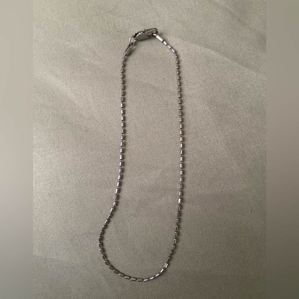 Sterling silver bead chain anklet